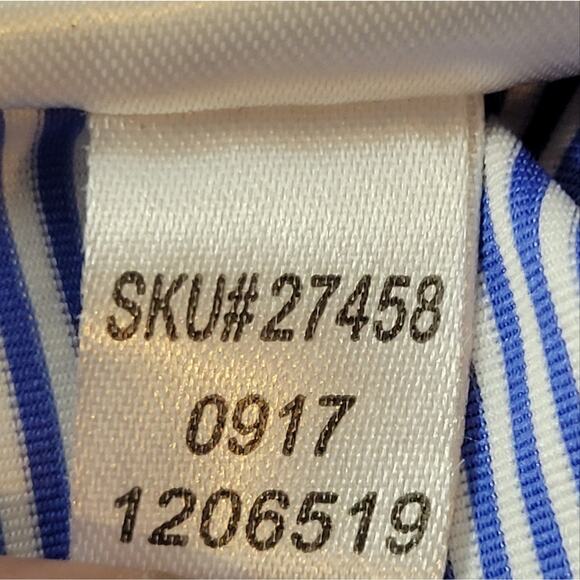 FootJoy Women's Performance Polo Blue Striped Size Medium - Picture 5 of 7